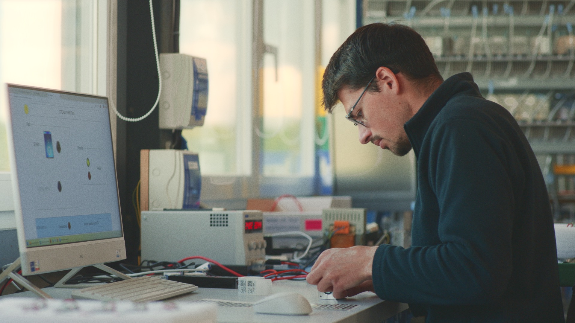 Ingénieur A2V réalisant la mise au point d’un prototype